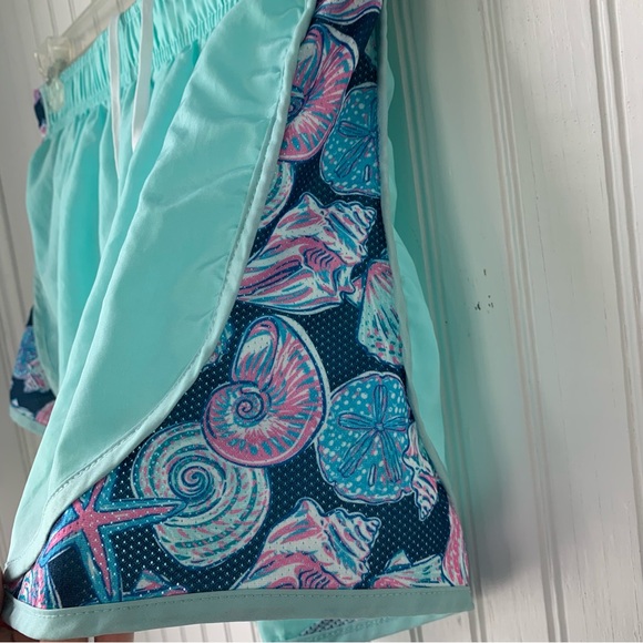 Simply Southern Blue Athletic Shorts with Curved Hems - Picture 7 of 7